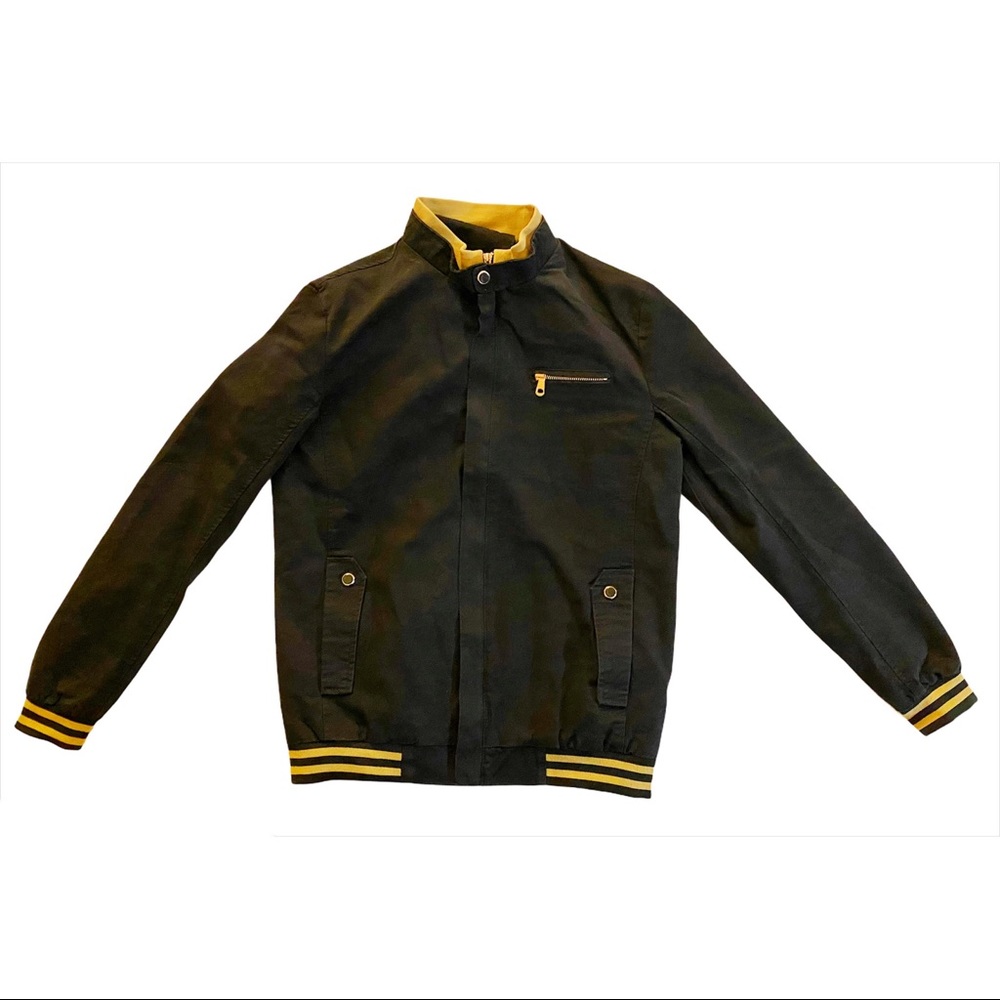 West Louis Men’s Navy Blue Bomber Jacket